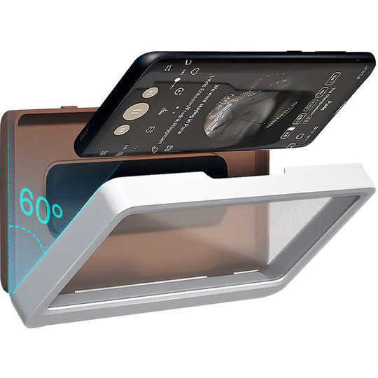 Waterproof Wall-Mounted Cell Phone Holder Case with Touch Screen Self Adhesive Anti-Fog Touch Phone Holder for Shower Compatible with Most Phone