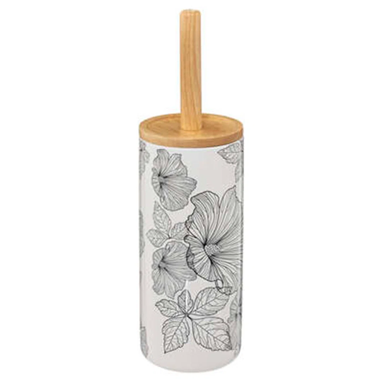 Black Flora Toilet Brush