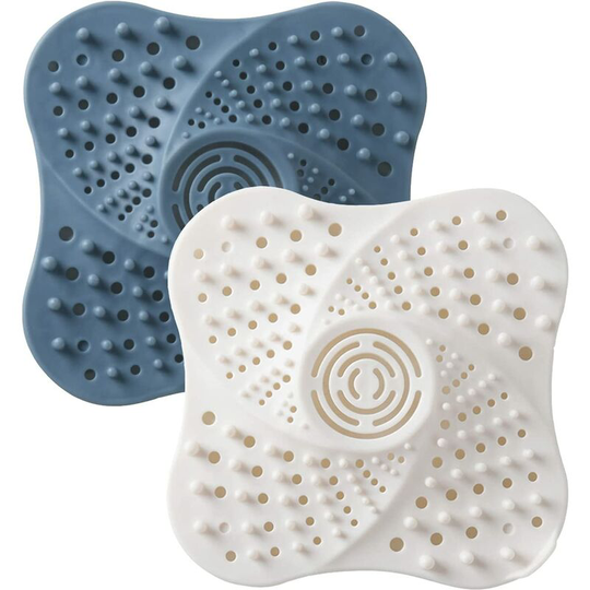 2 Pcs Shower Drain Hair Catcher, Silicone Drain Protector, Shower Drain Covers, Shower Drain Filter, Sink Stopper with Suction Cups, for Kitchen