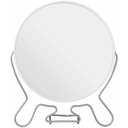Makeup Mirror / Round Bathroom Mirror / White Standing Mirror / Metal Small Mirror Circle Mirror / Shaving Mirrors For Men 18 x 10 x 22 - Premier