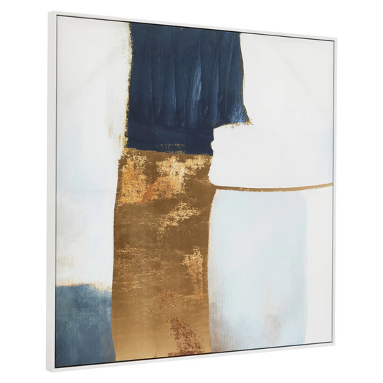 Blue And Gold Foil Wall Art