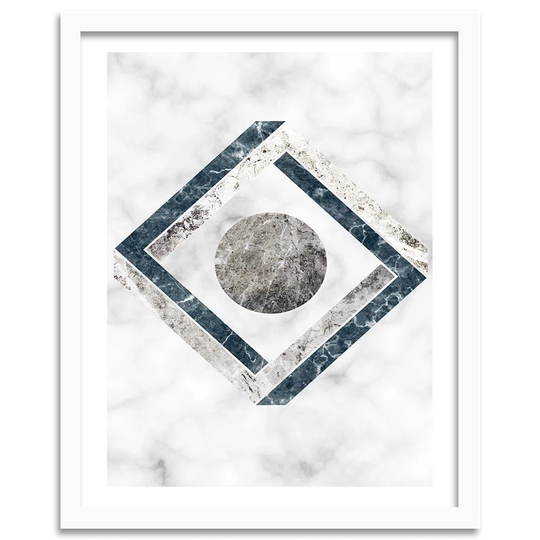 'Geometric Abstraction' - Picture Frame Graphic Art Print on Paper