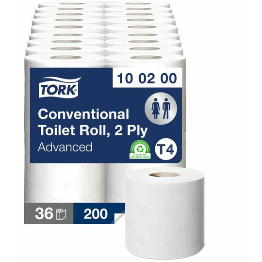 472149 Advanced Roll Toilet Paper 2-Ply 200-Sheet, Pack of 36 - White - Tork