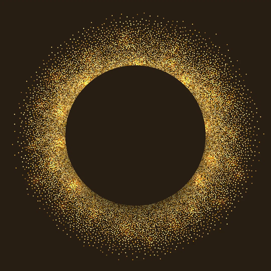 Round Gold Tinsel - Wrapped Canvas Graphic Art
