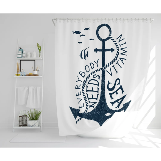 Ralph 2 Piece Polyester Shower Curtain Set