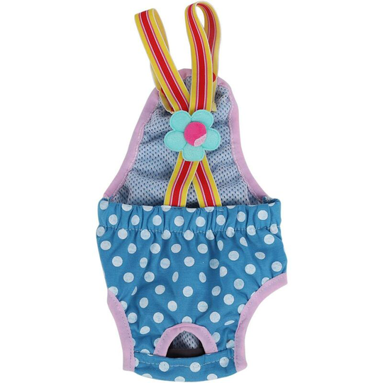 Dog Sanitary Pants, Cute Dots Pet Dog Cat Physiological Shorts Doggy Kitten Suspenders Underwear Pants Sanitary Panties Panties Menstrual Pants(L)