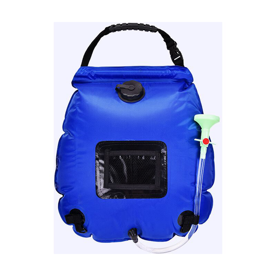Solar Shower Bag Camping, 20L Solar Portable Shower Bag Folding Outdoor For Shower With Switchable Shower Head Solar Water Heater For (Blue)