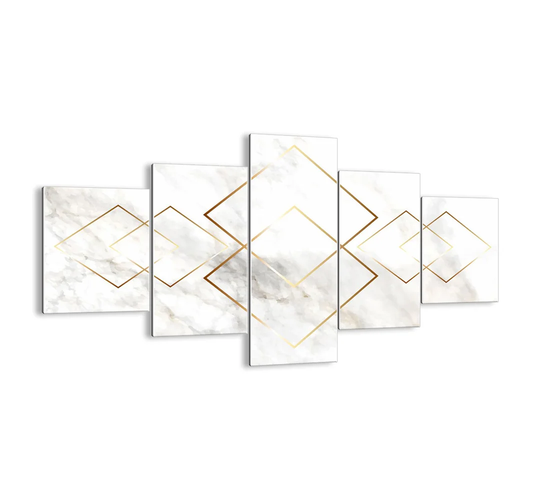 Infinity View - 5 Piece Unframed Graphic Art Print Set on Glass