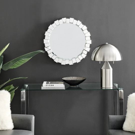 Rossville Round Wall Mounted Accent Mirror