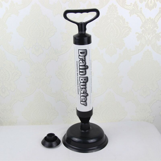 Suction Cup Plunger High Pressure Cleaner Pump with 2 Vacuum Pumps for Kitchen, Toilet, Bathroom, Shower, Sink, 650mm Long