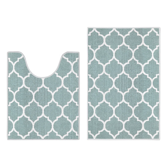 Chevigny 2 Piece U-Shape Bath Mat Set