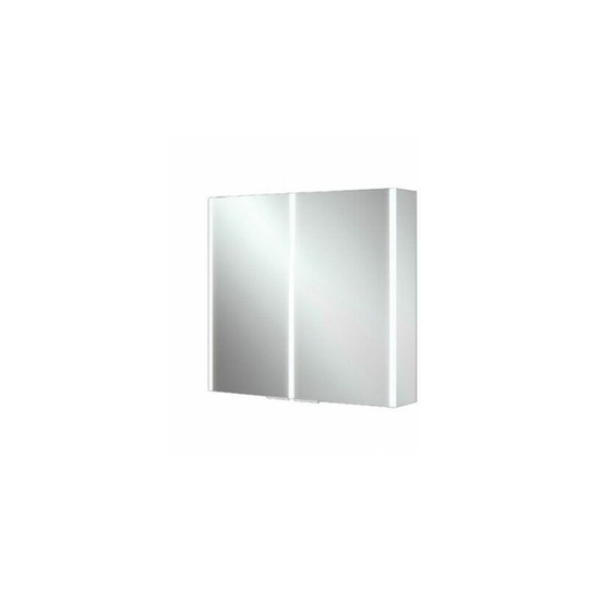 Xenon 80 led Illuminated Aluminium Mirror Cabinet - 800mm Wide - 46200 - Aluminium - HIB