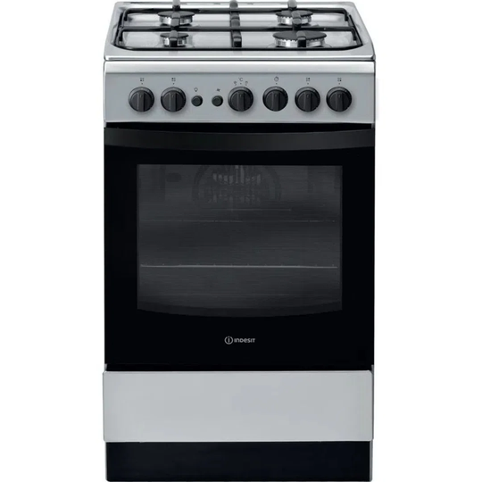 Indesit IS5G1PMSS/UK Gas Cooker - Silver