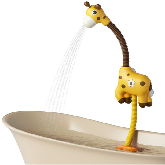 Baby Bath Toys with Shower Head Cute Giraffe Water Spray Shower Summer Bathtub Toy for Toddlers Kids, Yellow&Without Spinner Toys - Yellow&Without