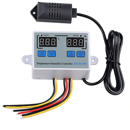 Dual Digital Temperature Humidity Controller Home Fridge Thermostat