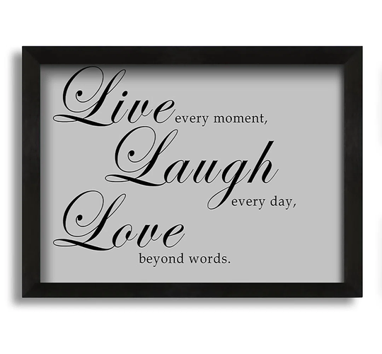 Live Laugh Love 2 - Picture Frame Typography on Canvas