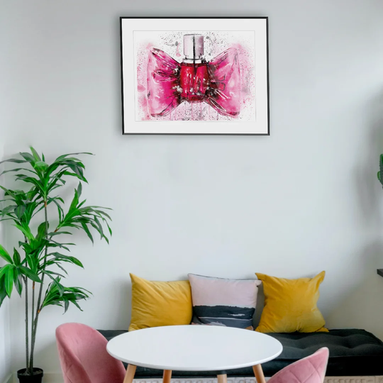 Bow Perfume - Picture Frame Graphic Art Print on Paper