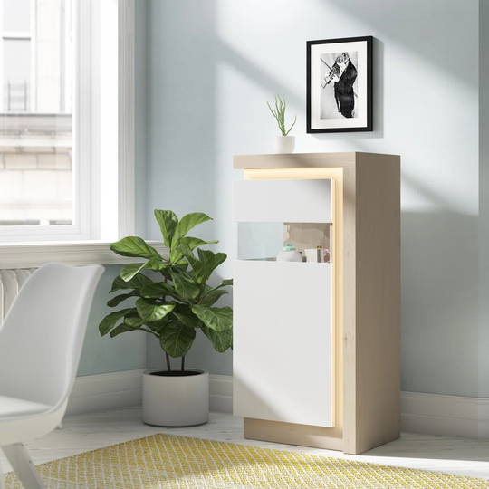 Blayze Narrow Display Cabinet with Lighting