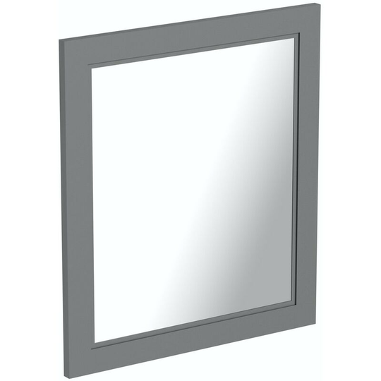 The Bath Co. Chartham slate matt grey bathroom mirror 664 x 590mm - Grey