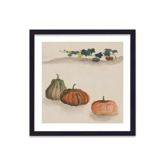 Vintage Japanese Vegetable Pumpkin by Vouvart - Picture Frame Painting