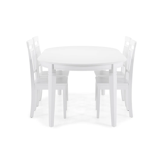 Melvern Extendable Rubberwood Solid Wood Dining Set