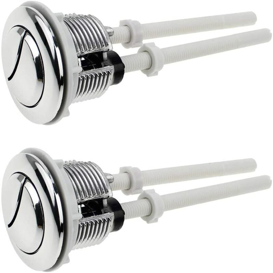 2pcs Toilet Knob Dual Flush Knob 38mm Standard Chrome Silver Plated wc Cistern Knob