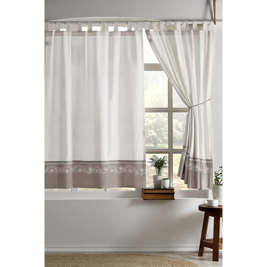 Arroyo Natural Tab Top Room Darkening Curtain