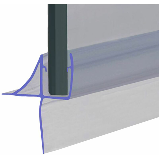 Shower Seal for Screens, Doors or Panels | Fits 3 or 4mm Glass | Seals 25-30mm Gaps | SEAL150 (200cm) - Clear