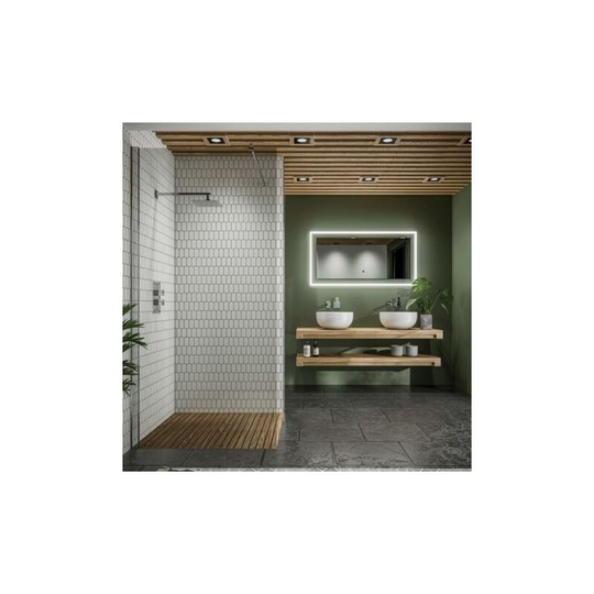 HIB - Element 120 led Ambient Colour Changing Heated Mirror - 600 x 1200mm - Clear
