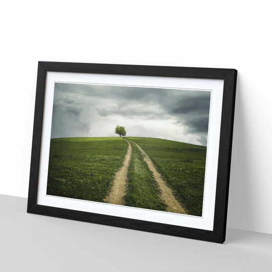 'Landscape Lone Tree 1' Framed Photographic Print