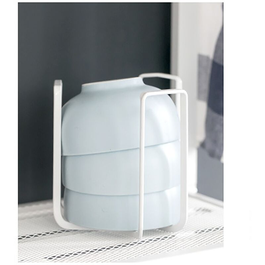 Single wrought-iron tableware, kitchen dryer kitchen bowl, storage shelf, domestic dish drainer, dish drainer (white)