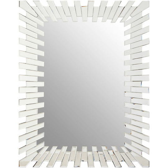 Wall Mirror Bathroom / Bedroom / Hallway Wall Mounted Mirrors With Borders / Wall Mirror With Silver Finish / Glass Mirrors For Living Room 3 x 91 x