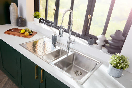 Rangemaster Rockford Stainless Steel Inset 1.5 Kitchen Sink Left Hand