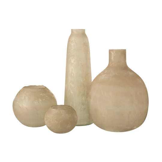 Boydston Beige 54Cm Glass Floor Vase