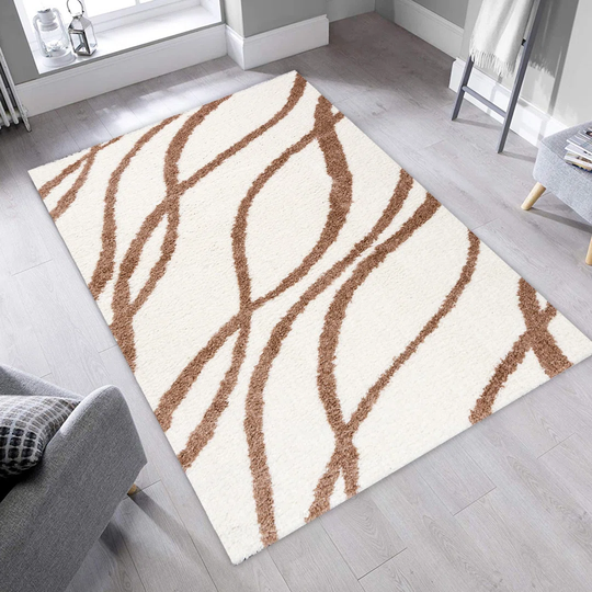 Harrami Machine Woven Beige/Brown Rug