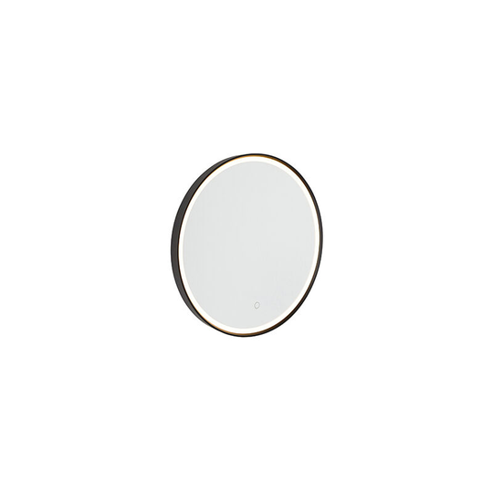 Qazqa - Bathroom mirror black 50 cm incl. led with touch dimmer - Miral - Black