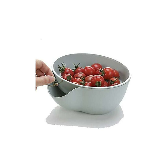 Colander - Kitchen Strainer, Wash Basket, Professional Self Draining Bowl Set, Large Plastic Dishwashing Removable Colander Strainer Set, Fruit & Vege