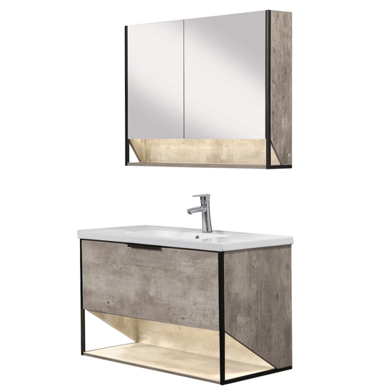 Cortes 1010mm Vanity and Mirror Set