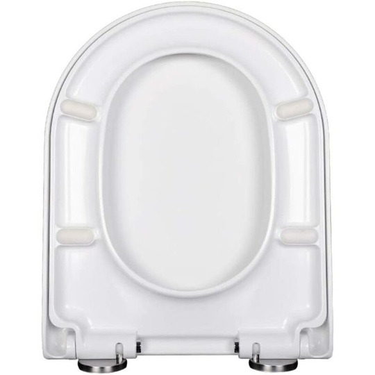 V-shaped and U-shaped toilet seat with soft close and easy to clean White with quick release button (u)
