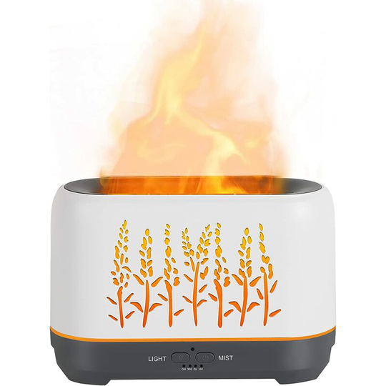Essential oil diffuser, with flame lamp, upgraded ultra quiet diffuser for aromatherapy essential oil spray humidifier, with 3 spray modes and 4