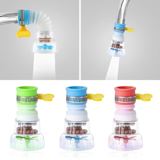 Water Filter Faucet Bathroom Sink - 3Pcs Water Filter for Sink Bathroom Faucet Extender Kitchen Sink Water Filter - 360° Adjustable Shower Head