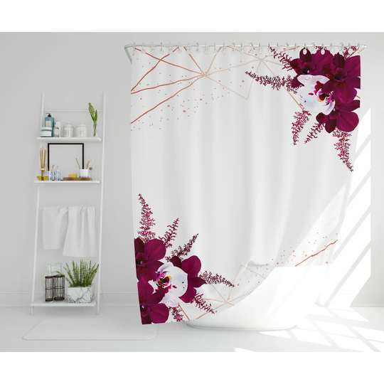 Purtee Polyester Shower Curtain Set