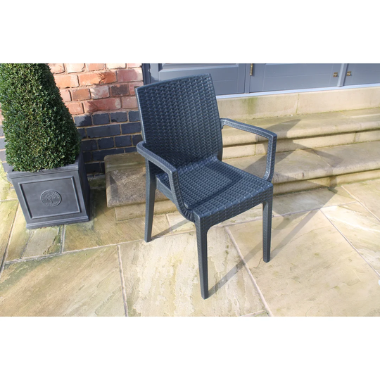 Gaerwn Stacking Patio Dining Armchair