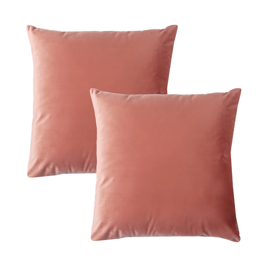 Surgoinsville Solid Colour Pink Square Euro Cushion Cover
