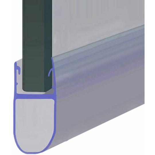 Shower Seal for Screens, Doors or Panels | Fits 4, 5 or 6mm Glass | Seals 11-16mm Gaps | SEAL079 (90cm) - Clear
