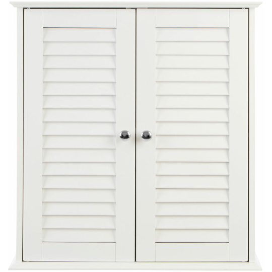White Wood 2 Door Wall Cabinet - Premier Housewares