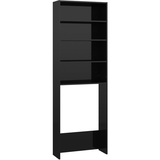 Vidaxl - Washing Machine Cabinet High Gloss Black 64x24x190 cm high gloss black