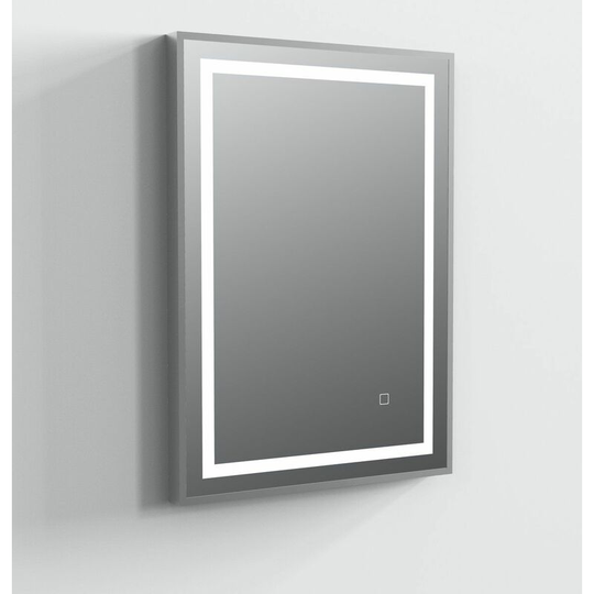 Keenware KBM-444 Slimline Grey Framed Touch Control LED Mirror; 700x500mm