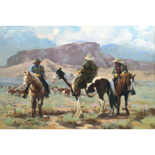 Three Cowboys - Wrapped Canvas Art Prints