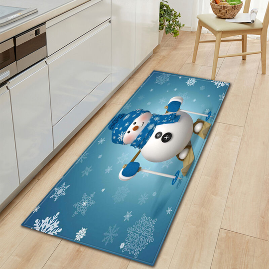Christmas Style Non-slip Carpet Home Decoration Living Room Kitchen Bedroom Rug Door Sofa Bathroom Mat Christmas Doormat,S & Style 1 - s & Style 1